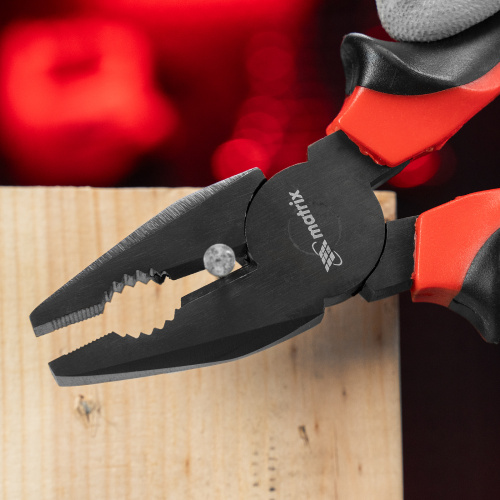 Плоскогубцы комбинированные Black Nickel, 200 мм, двухкомпонентные рукоятки Matrix по ценам производителя в Уфе с доставкой по всей России