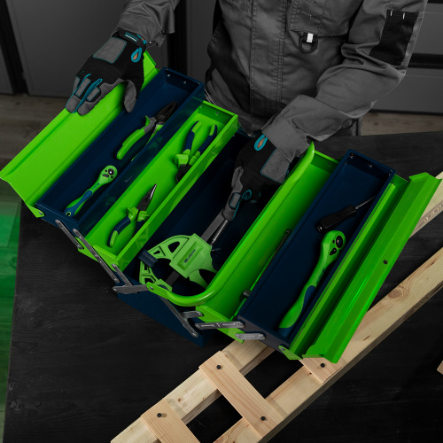 Ящик для инструмента, 430 х 200 х 200 мм, пять секций, металлический Сибртех 90751 по ценам производителя в Уфе с доставкой по всей России