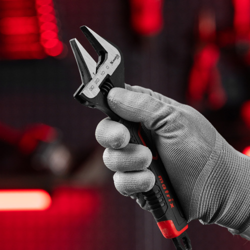 Ключ разводной, тонкие губки, фосфатированный, двухкомпонентная рукоятка, 200 мм, PRO Matrix по ценам производителя в Уфе с доставкой по всей России