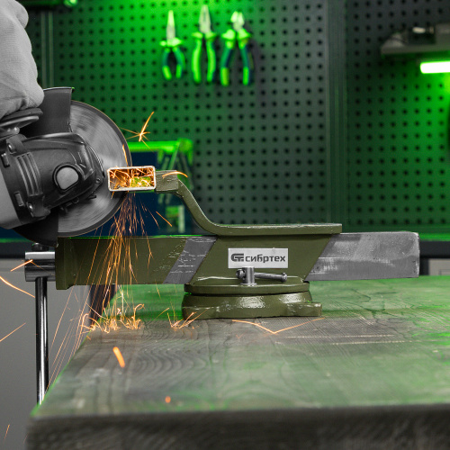 Тиски слесарные, 200 мм, стальные, поворотные Сибртех по ценам производителя в Уфе с доставкой по всей России