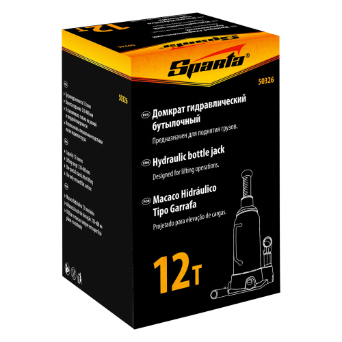 Домкрат гидравлический бутылочный, 12 т, h подъема 210-400 мм Sparta по ценам производителя в Уфе с доставкой по всей России