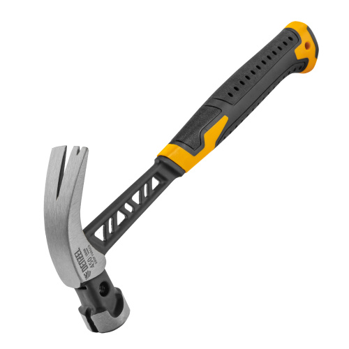 Молоток-гвоздодер 450 г, цельнокованый,боек с магнитом, двухкомп. обрезин. рук-ка Denzel по ценам производителя в Уфе с доставкой по всей России