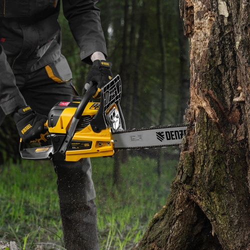 Пила цепная бензиновая DS-5218, шина 45 см, 52 см3, 3 л.с, шаг 0,325, паз 1,5 мм, 72 звена Denzel по ценам производителя в Уфе с доставкой по всей России