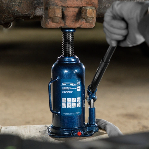 Домкрат гидравлический бутылочный, 16 т, h подъема 227-457 мм Stels по ценам производителя в Уфе с доставкой по всей России