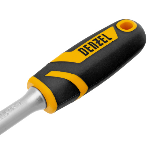 Ключ-трещотка 1/4", 90 зубьев, с быстрым сбросом, CrV Denzel по ценам производителя в Уфе с доставкой по всей России