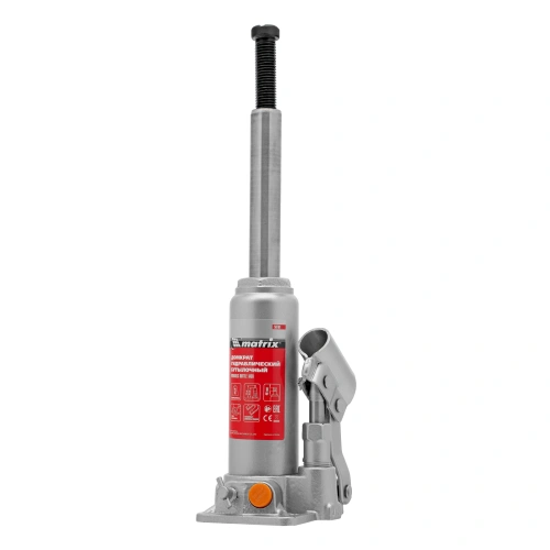 Домкрат гидравлический бутылочный, 2 т, h подъема 181-345 мм Matrix по ценам производителя в Уфе с доставкой по всей России