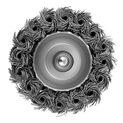 Щетка для дрели, 65 мм, "чашка" со шпилькой, крученая металлическая проволока Matrix по ценам производителя в Уфе с доставкой по всей России