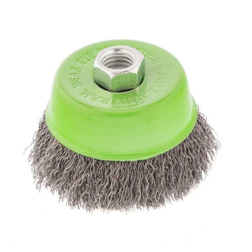 Щетка для УШМ, 75 мм, М14, "чашка", витая проволока 0.3 мм Сибртех по ценам производителя в Уфе с доставкой по всей России