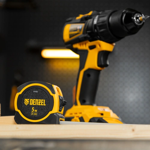 Рулетка 5м х 25мм, двухкомп. корпус, магнитный обрезиненный зацеп Denzel по ценам производителя в Уфе с доставкой по всей России