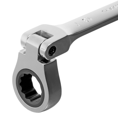 Ключ комбинированный трещоточный, 13 мм, CrV, шарнирный, зеркальный хром Matrix Professional по ценам производителя в Уфе с доставкой по всей России