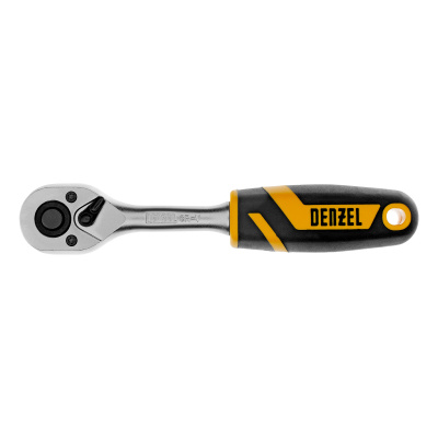 Ключ-трещотка 1/4", 90 зубьев, с быстрым сбросом, CrV Denzel по ценам производителя в Уфе с доставкой по всей России