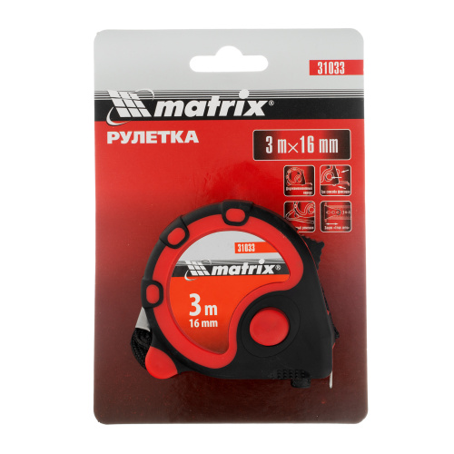 Рулетка Status 3 fixations,3 м х 16 мм,двухкомпонентный корпус,3 фиксации ленты Matrix по ценам производителя в Уфе с доставкой по всей России