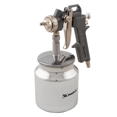 Краскораспылитель пневматический с нижним бачком V 0.75 л, сопло D 1.2, 1.5 и 1.8 мм Matrix по ценам производителя в Уфе с доставкой по всей России