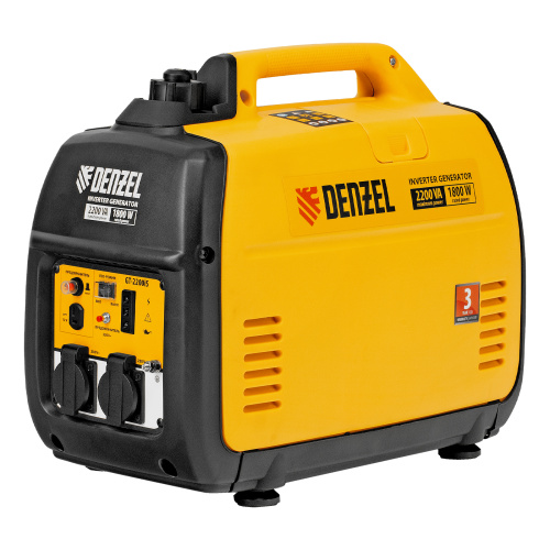 Генератор инверторный GT-2200iS, 2.2 кВт, 230 В, бак 4 л, закрытый корпус, ручной старт Denzel по ценам производителя в Уфе с доставкой по всей России