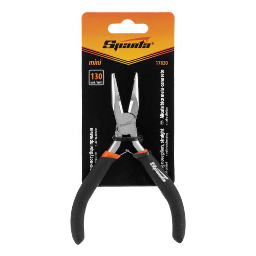 Длинногубцы прямые Mini, 130 мм, никелированные, авторазжим Sparta по ценам производителя в Уфе с доставкой по всей России