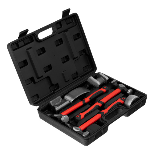 Набор рихтовочный, 3 молотка с фибергласовыми ручками, 4 наковальни, пластиковый бокс Matrix по ценам производителя в Уфе с доставкой по всей России