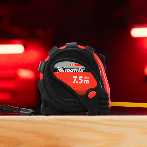 Рулетка Status Magnet 3 fixations,7,5 м х 25 мм,обрезиненный корпус,зацеп с магнитом Matrix по ценам производителя в Уфе с доставкой по всей России