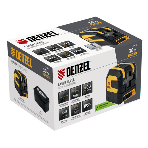 Лазерный уровень LX 03 Green, 30 м, 520 нм, резьба 1/4" Denzel по ценам производителя в Уфе с доставкой по всей России