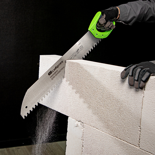 Ножовка по пенобетону, 550 мм, двухкомпонентная рукоятка Сибртех по ценам производителя в Уфе с доставкой по всей России