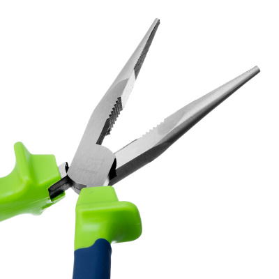 Длинногубцы прямые, 200 мм, двухкомпонентные рукоятки Сибртех по ценам производителя в Уфе с доставкой по всей России