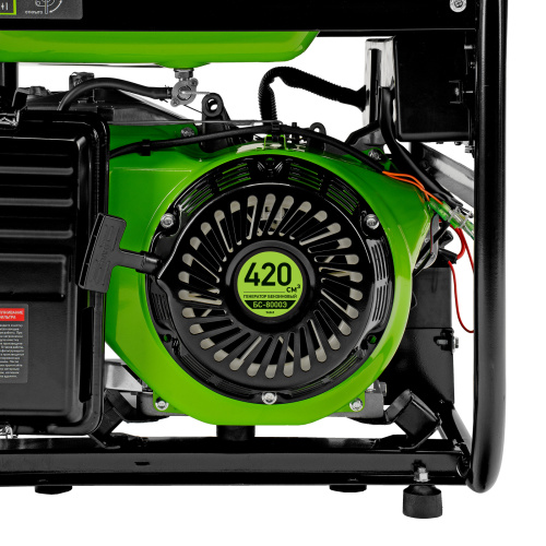 Генератор бензиновый БС-8000Э, 6,6 кВт, 230В, четырехтактный, 25 л, электростартер Сибртех по ценам производителя в Уфе с доставкой по всей России