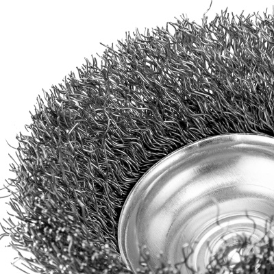 Щетка для дрели, 65 мм, "чашка" со шпилькой, витая проволока Сибртех по ценам производителя в Уфе с доставкой по всей России