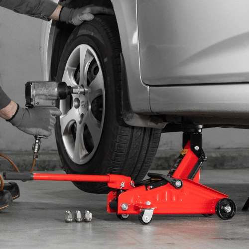 Домкрат гидравлический подкатной, 2 т, h подъема 140-285 мм, в пластиковом кейсе, compact Sparta по ценам производителя в Уфе с доставкой по всей России