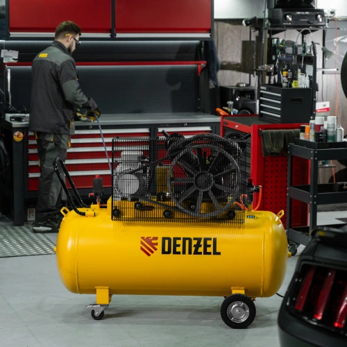 Компрессор воздушный рем. привод BCV 5500-T/270, 5,5 кВт, 270 литров, 850 л/мин Denzel по ценам производителя в Уфе с доставкой по всей России
