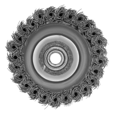 Щетка для УШМ Heavy Duty, 100 мм, М14, "чашка", крученая проволока 0.5 мм Matrix по ценам производителя в Уфе с доставкой по всей России