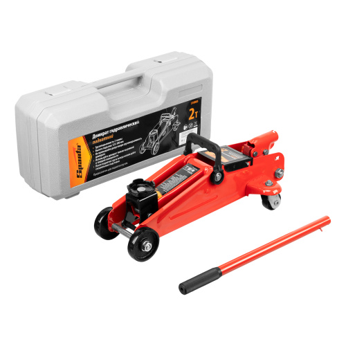 Домкрат гидравлический подкатной, 2 т, h подъема 125-300 мм, в пластиковом кейсе Sparta по ценам производителя в Уфе с доставкой по всей России