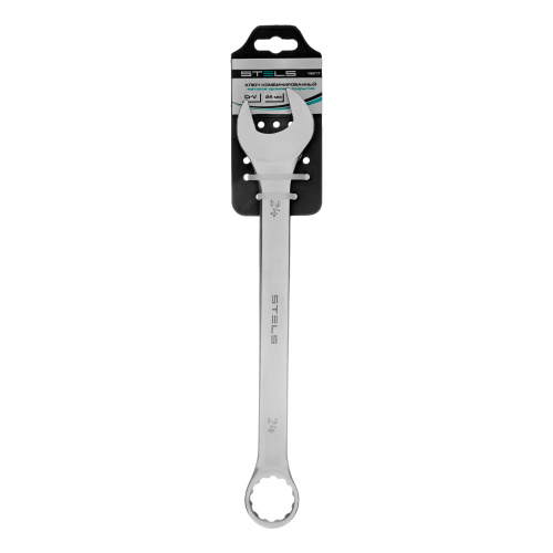 Ключ комбинированный, 24 мм, CrV, матовый хром Stels по ценам производителя в Уфе с доставкой по всей России