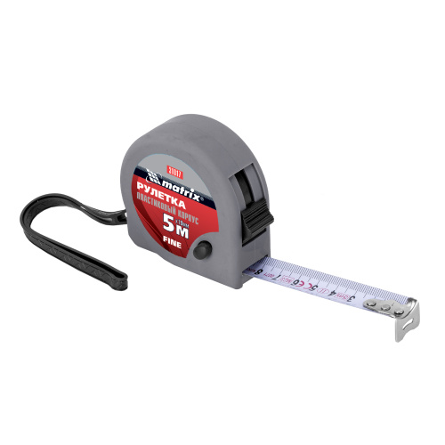 Рулетка Fine,5 м х 19 мм,пластиковый корпус Matrix по ценам производителя в Уфе с доставкой по всей России