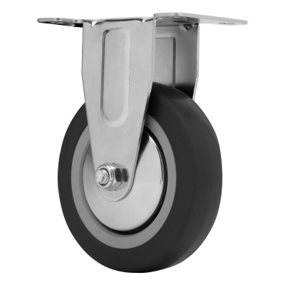 Колесо неповоротное D 100 мм, крепление  платформенное Сибртех по ценам производителя в Уфе с доставкой по всей России