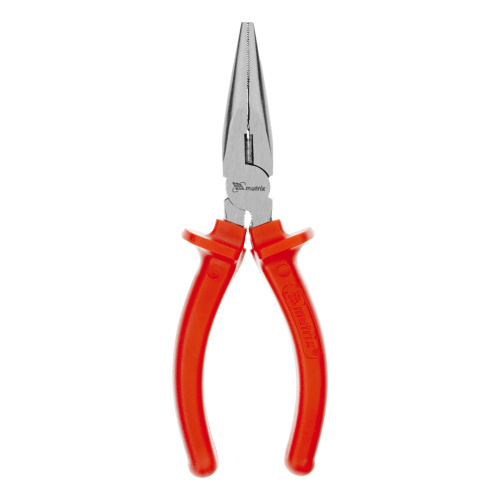 Длинногубцы прямые Econom, 160 мм, шлифованные, пластмассовые рукоятки Matrix по ценам производителя в Уфе с доставкой по всей России