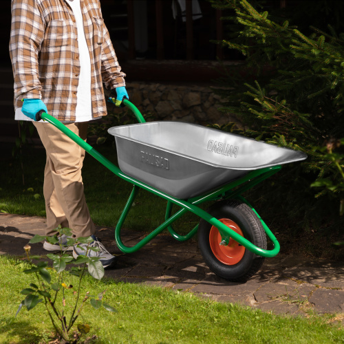 Тачка садово-строительная, усиленная, грузоподъемность 200 кг, объем 90 л Palisad по ценам производителя в Уфе с доставкой по всей России