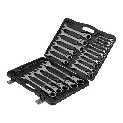 Набор ключей комбинированных, трещоточных шарнирных 22 шт. Matrix по ценам производителя в Уфе с доставкой по всей России