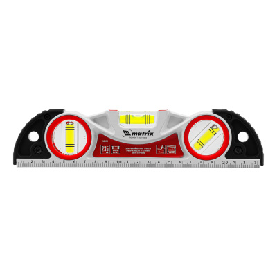 Уровень алюминиевый литой, фрезерованный, 3 глазка, две ударные площадки, 235 мм Matrix по ценам производителя в Уфе с доставкой по всей России