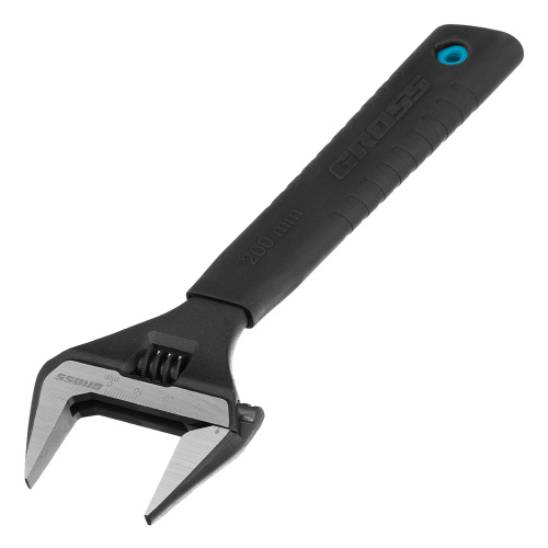 Ключ разводной, 200 мм, CrV, тонкие губки, защитные насадки Gross по ценам производителя в Уфе с доставкой по всей России