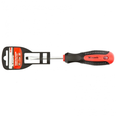 Отвертка Fusion, SL5 х 75 мм, CrV, трехкомпонентная рукоятка "Anti slip" Matrix по ценам производителя в Уфе с доставкой по всей России