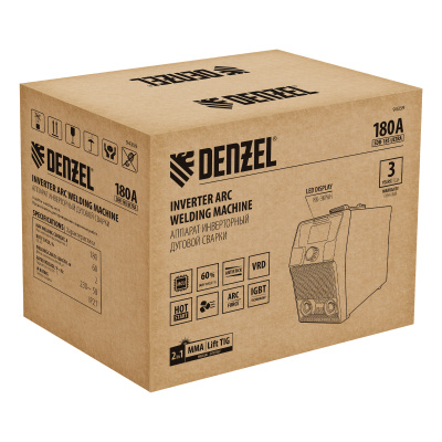 Аппарат инвертор. дуговой сварки SDR-185 Ultra, 180 А, ПВ 60% Denzel по ценам производителя в Уфе с доставкой по всей России