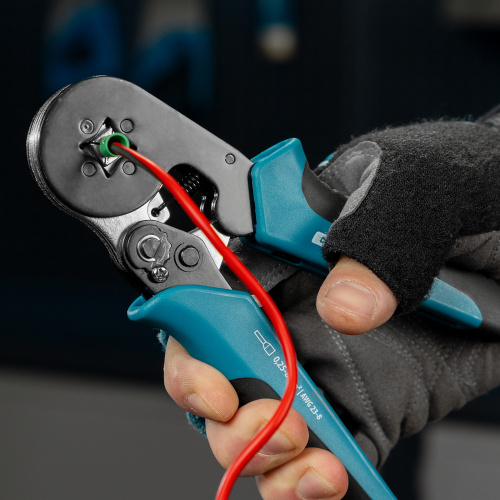 Клещи (пресс-клещи) для обжима наконечников электропроводов с сечением 0.25-8 мм2 Gross по ценам производителя в Уфе с доставкой по всей России