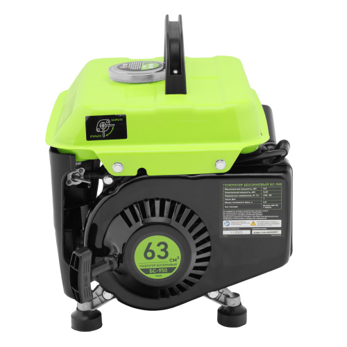Генератор бензиновый БС-950, 0.8 кВт, 230 В, 2-х тактный, 4 л, ручной стартер Сибртех по ценам производителя в Уфе с доставкой по всей России