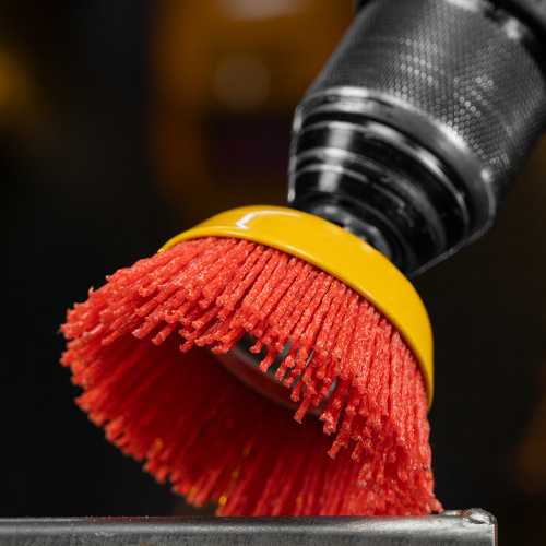 Щетка для дрели, 75 мм, Чашка, со шпилькой, нейлоновая щетина Denzel по ценам производителя в Уфе с доставкой по всей России