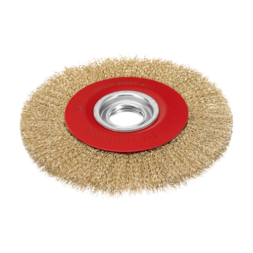 Щетка для точила, 200 мм, посадка 32 мм, плоская, латунированная витая проволока Matrix по ценам производителя в Уфе с доставкой по всей России