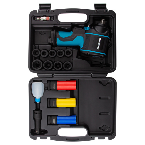 Гайковерт пневматический ударный G985K2, 1/2, 610Нм 9000 об/мин, с набором 17 предметов Gross по ценам производителя в Уфе с доставкой по всей России