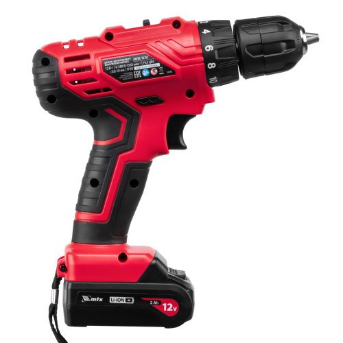 Дрель-шуруповерт аккумуляторная MCDL-12-02, Li-Ion, 12 В, 2 акк. MTX по ценам производителя в Уфе с доставкой по всей России