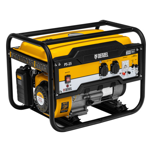 Генератор бензиновый PS 25, 2.5 кВт, 230 В, 15 л, ручной стартер Denzel по ценам производителя в Уфе с доставкой по всей России