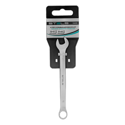 Ключ комбинированный, 9 мм, CrV, матовый хром Stels по ценам производителя в Уфе с доставкой по всей России