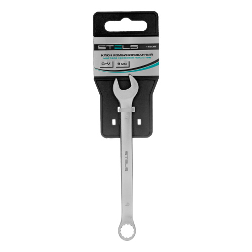 Ключ комбинированный, 9 мм, CrV, матовый хром Stels по ценам производителя в Уфе с доставкой по всей России