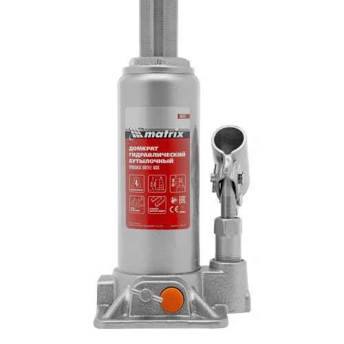 Домкрат гидравлический бутылочный, 4 т, h подъема 194-372 мм Matrix по ценам производителя в Уфе с доставкой по всей России